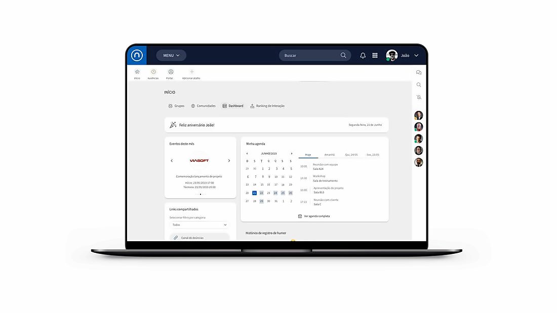 Portátil con la plataforma web de Nela abierta